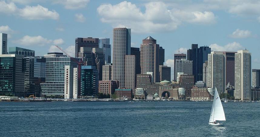 Boston skyline at dusk