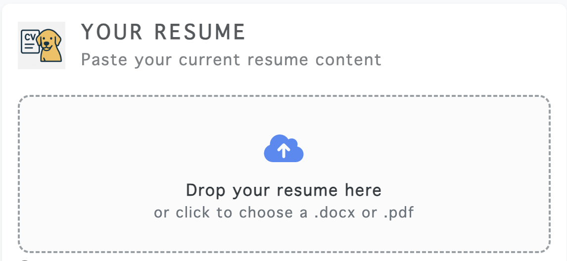 Step 2: Upload Your Resume