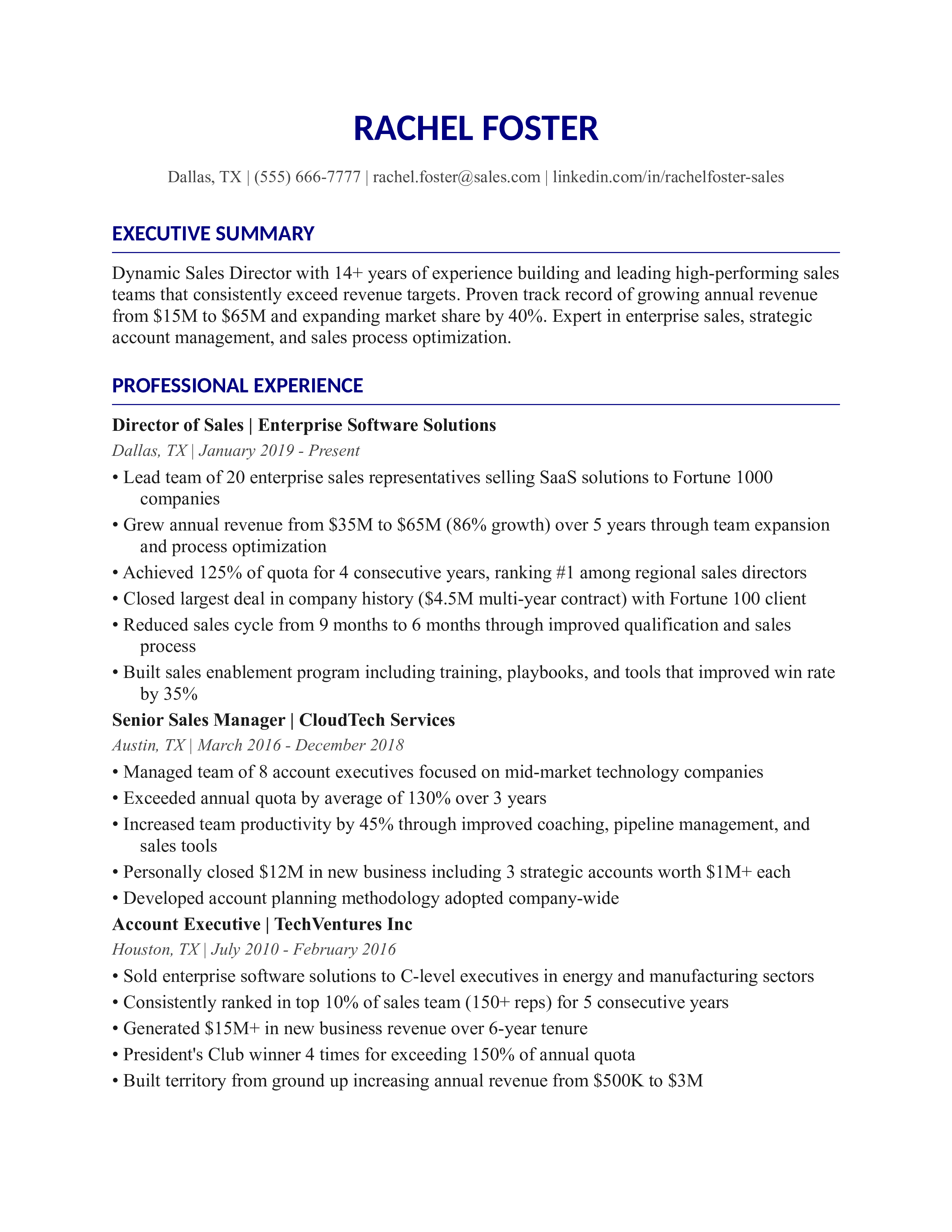 Executive Resume Template