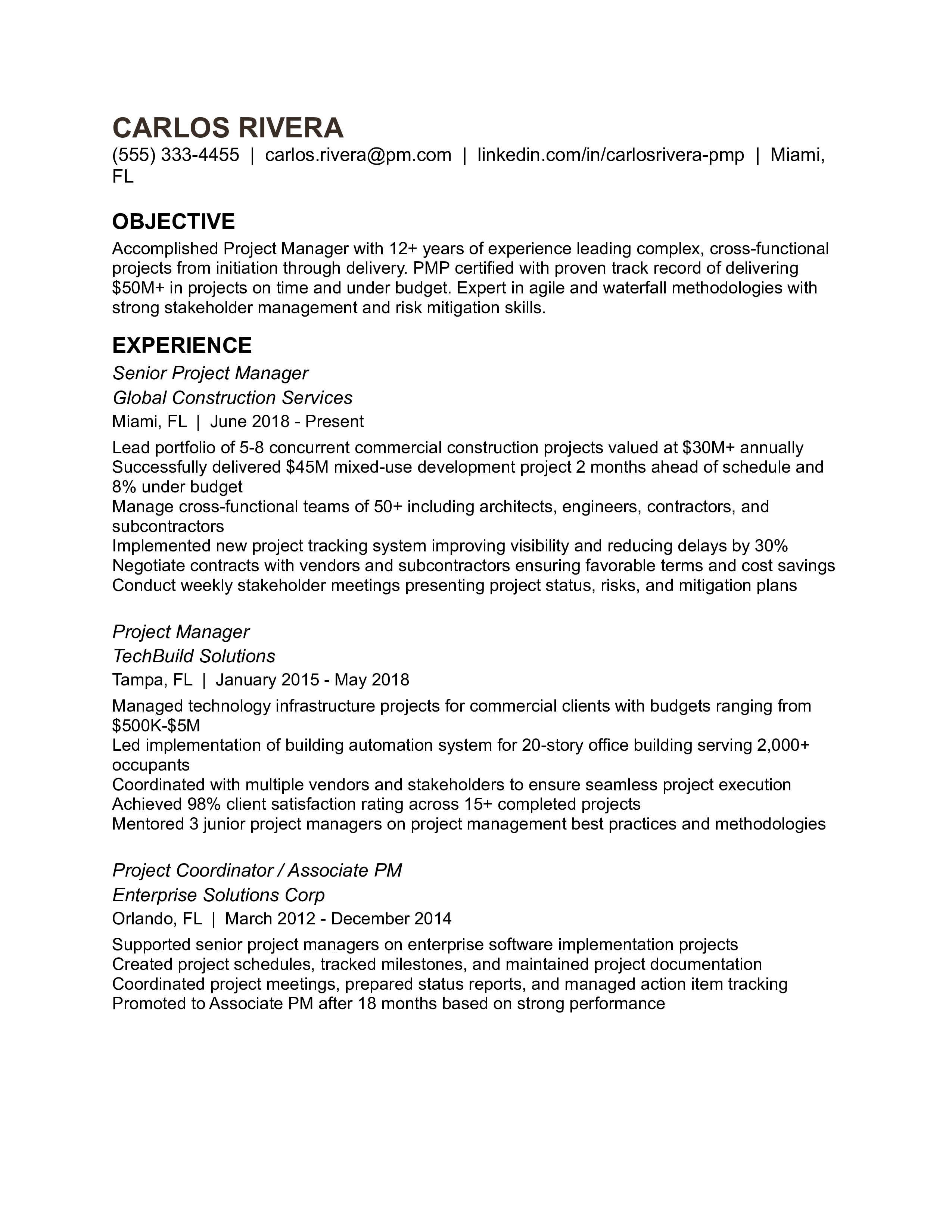 Meridian professional resume template